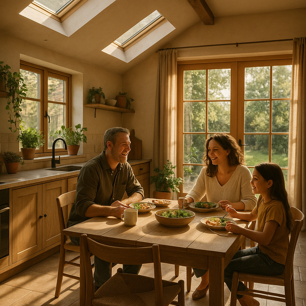 Kitchen and dining space using natural light home design to blend indoor living with the outdoors